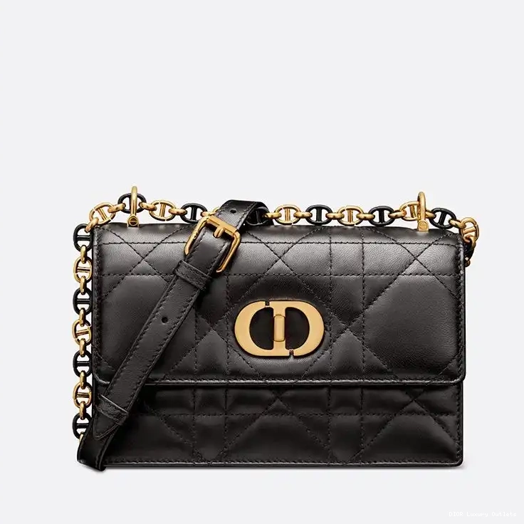 Cheap Miss Caro Lambskin Black Mini Macrocannage Bag 0415 Luxury